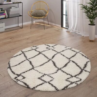 Tappeto PACO HOME Orebro 170 - Motivo a scacchiera, morbido, 160cm Tappeto PACO HOME Orebro 170 - Motivo a scacchiera, morbido, 160cm