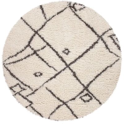 Paco Home - Tappeto Rotondo Beige Pelo Lungo 120cm Paco Home - Tappeto Rotondo Beige Pelo Lungo 120cm