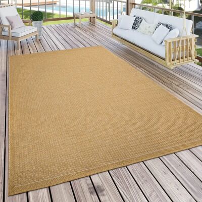 PACO HOME Timber 125 - Tappeto esterno rotondo 220cm - Giallo PACO HOME Timber 125 - Tappeto esterno rotondo 220cm - Giallo