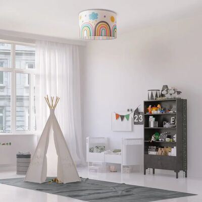 Paco Home - Regenbogen Deckenleuchte für Kinder - Weiß Paco Home - Regenbogen Deckenleuchte für Kinder - Weiß
