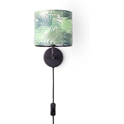 PACO HOME Applique Ostende 534 - Motivo Palme - Nero PACO HOME Applique Ostende 534 - Motivo Palme - Nero