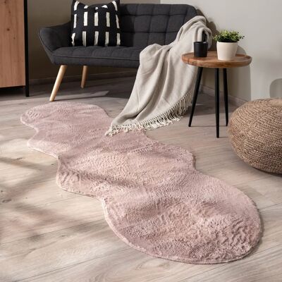PACO HOME Pelt 640 - Tappeto in Pelliccia Sintetica Rosa 70x200cm PACO HOME Pelt 640 - Tappeto in Pelliccia Sintetica Rosa 70x200cm
