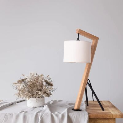 PACO HOME GALLOW Lampada da Tavolo Vintage con Tripode in Legno - Lampada da Tavolo PACO HOME GALLOW Lampada da Tavolo Vintage con Tripode in Legno - Lampada da Tavolo