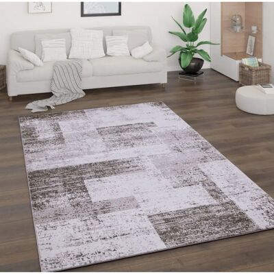 PACO HOME Bari 873 Beigefarbener geometrischer Patchwork-Teppich - Teppich PACO HOME Bari 873 Beigefarbener geometrischer Patchwork-Teppich - Teppich