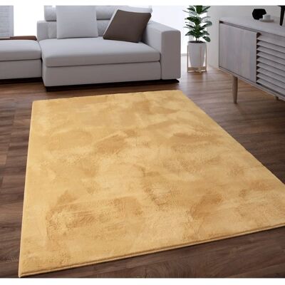 Alfombra de pelo largo PACO HOME Soft 380 - Amarillo, 140x200cm Alfombra de pelo largo PACO HOME Soft 380 - Amarillo, 140x200cm