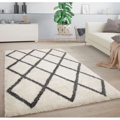 Paco Home - Langhaar-Teppich Skandinavisches Rautenmuster - Teppich Paco Home - Langhaar-Teppich Skandinavisches Rautenmuster - Teppich