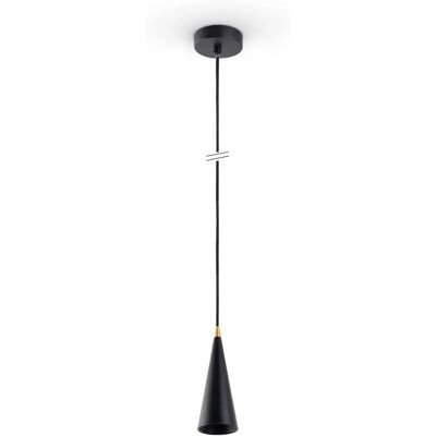 PACO HOME ROLLINA Pendelleuchte - Metall, Schwarz, Ø 9,5cm, H 25cm PACO HOME ROLLINA Pendelleuchte - Metall, Schwarz, Ø 9,5cm, H 25cm