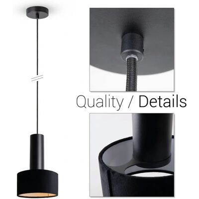 PACO HOME VELUTA Pendelleuchte - Höhenverstellbar, Schwarz PACO HOME VELUTA Pendelleuchte - Höhenverstellbar, Schwarz