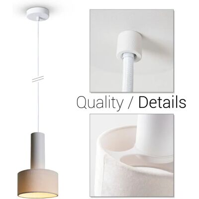 PACO HOME VELUTA Weiße Pendelleuchte - Modernes Minimalistisches Design PACO HOME VELUTA Weiße Pendelleuchte - Modernes Minimalistisches Design