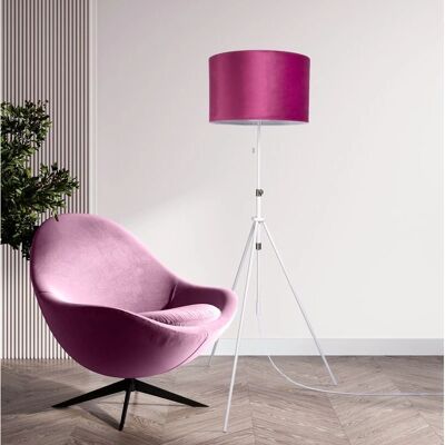 PACO HOME Weiße Velours-Stehlampe - Höhenverstellbar - Modernes Design - 5 Jahre Garantie PACO HOME Weiße Velours-Stehlampe - Höhenverstellbar - Modernes Design - 5 Jahre Garantie