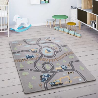 Tappeto Bambini PACO HOME - Treno, Auto, Albero - 120x160cm - Tappeto per cameretta Tappeto Bambini PACO HOME - Treno, Auto, Albero - 120x160cm - Tappeto per cameretta