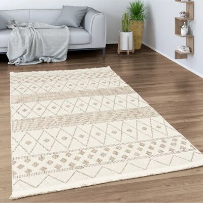 Alfombra Corta Pelo Estilo Étnico Escandinavo - Paco Home Alfombra Corta Pelo Estilo Étnico Escandinavo - Paco Home