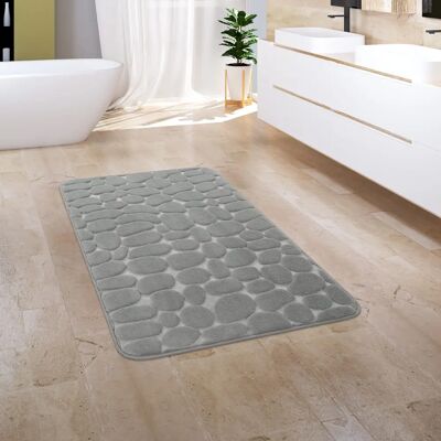 PACO HOME Corby 256 Badteppich - Grau - Rutschfest, Memory-Schaum, 65x120 cm PACO HOME Corby 256 Badteppich - Grau - Rutschfest, Memory-Schaum, 65x120 cm