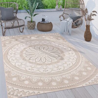Alfombra exterior PACO HOME Brescia 471 Beige - Alfombra Alfombra exterior PACO HOME Brescia 471 Beige - Alfombra