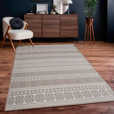 Alfombra PACO HOME Vermont 183 - Geométrico Interior Exterior Beige Alfombra PACO HOME Vermont 183 - Geométrico Interior Exterior Beige