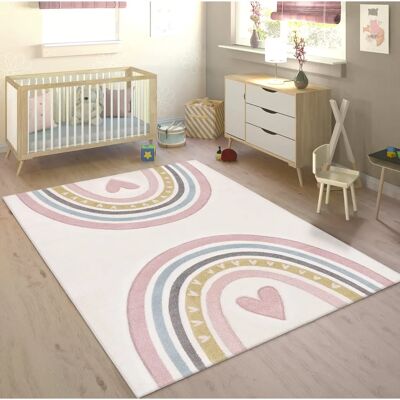 PACO HOME Cosmos 351 Kinder Teppich - Regenbogen & Herz - Weicher Spielteppich PACO HOME Cosmos 351 Kinder Teppich - Regenbogen & Herz - Weicher Spielteppich