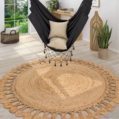 PACO HOME Viborg 597 - Tappeto rotondo in juta boho PACO HOME Viborg 597 - Tappeto rotondo in juta boho