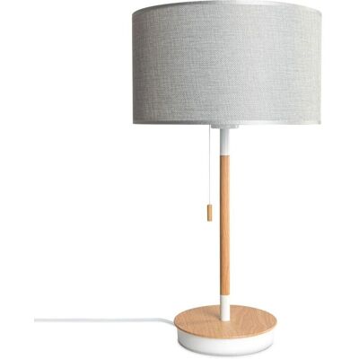 PACO HOME Lampada da Tavolo Skandi Grigia e Bianca - E27 40W PACO HOME Lampada da Tavolo Skandi Grigia e Bianca - E27 40W