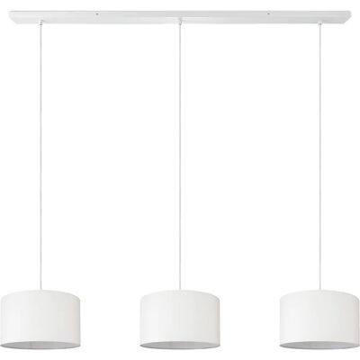 PACO HOME Lampada a Sospensione Bianca - HUGO CANVAS UNI COLOR - Lampada in Tessuto Elegante per Soggiorno & Sala da Pranzo PACO HOME Lampada a Sospensione Bianca - HUGO CANVAS UNI COLOR - Lampada in Tessuto Elegante per Soggiorno & Sala da Pranzo