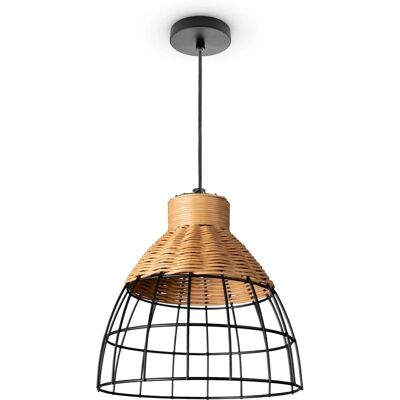 PACO HOME PUCU Pendelleuchte - Schwarz - 22cm - Rustikal Industrial PACO HOME PUCU Pendelleuchte - Schwarz - 22cm - Rustikal Industrial