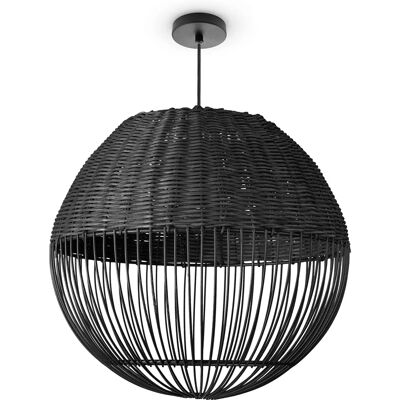 PACO HOME Puro Lámpara Colgante - Moderna Ratán Negra PACO HOME Puro Lámpara Colgante - Moderna Ratán Negra