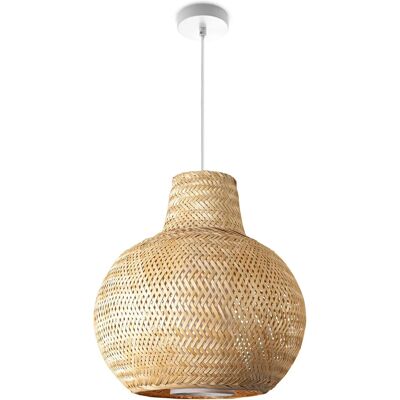 PACO HOME Topu Pendelleuchte - Holz Bambus Boho Landhaus PACO HOME Topu Pendelleuchte - Holz Bambus Boho Landhaus