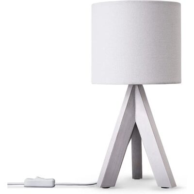 PACO HOME Bajo Canvas Uni Color Weiße Skandinavische Tischlampe PACO HOME Bajo Canvas Uni Color Weiße Skandinavische Tischlampe