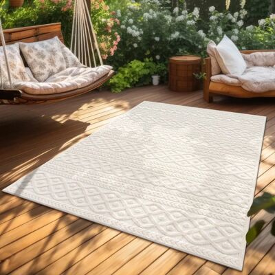 Tappeto PACO HOME Cotton 231 - Beige Effetto 3D Interni Esterni Tappeto PACO HOME Cotton 231 - Beige Effetto 3D Interni Esterni