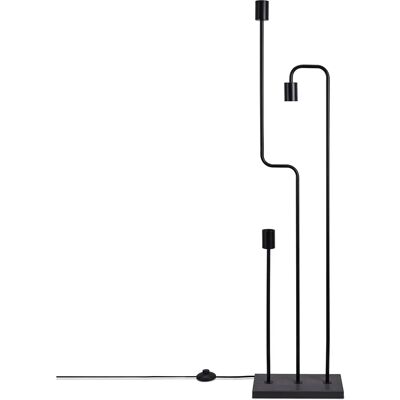 PACO HOME GERALT Stehlampe - Höhe 129cm, Schwarz - Wohnzimmer Leuchte PACO HOME GERALT Stehlampe - Höhe 129cm, Schwarz - Wohnzimmer Leuchte