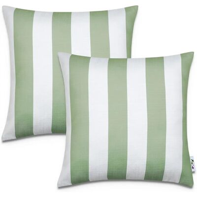 PACO HOME - Set 2 Federe Cuscino 45x45 Rayas Interni Esterni PACO HOME - Set 2 Federe Cuscino 45x45 Rayas Interni Esterni