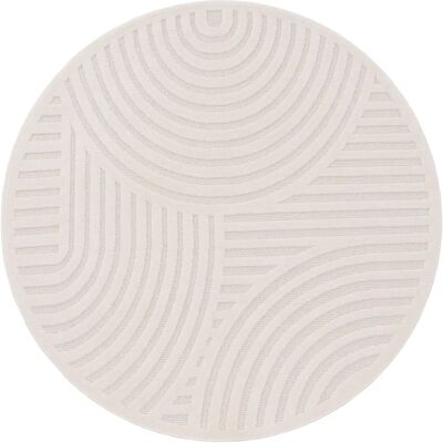 PACO HOME Livorno 674 Teppich - Rund, 160cm, Beige, Outdoor PACO HOME Livorno 674 Teppich - Rund, 160cm, Beige, Outdoor