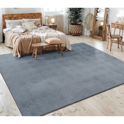 Paco Home - Kurzflor Teppich - Geometrisches Nordisches Design - 60x100 cm - Anthrazit Paco Home - Kurzflor Teppich - Geometrisches Nordisches Design - 60x100 cm - Anthrazit