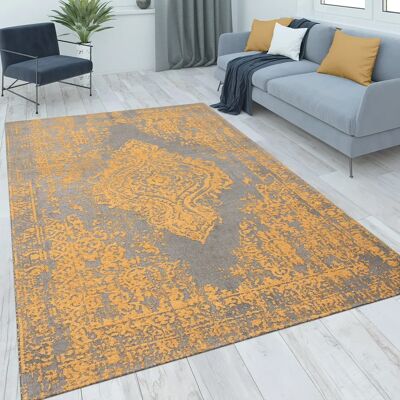Paco Home - Tappeto Vintage a Pelo Corto - Geometrico & Orientale - 80x150cm Paco Home - Tappeto Vintage a Pelo Corto - Geometrico & Orientale - 80x150cm