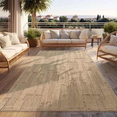 Paco Home - Alfombra De Exterior Resistente a La Intemperie Balcón Sala De Estar Beige 200x280 cm - Beige - 200x280 cm - Rug - Publicité Paco Home - Alfombra De Exterior Resistente a La Intemperie Balcón Sala De Estar Beige 200x280 cm - Beige - 200x280 cm - Rug - Publicité