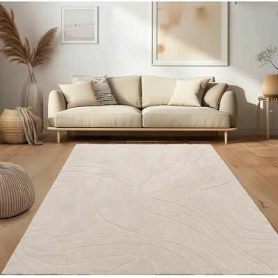 Paco Home - Short-Pile Nordic Japandi 3D - Rug Paco Home - Short-Pile Nordic Japandi 3D - Rug