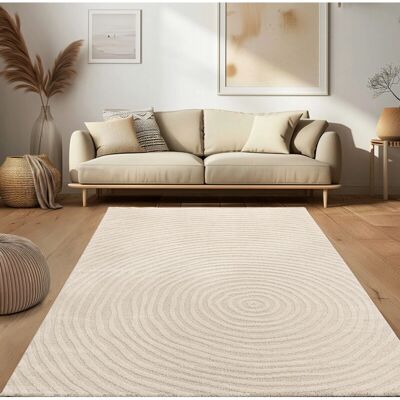Paco Home - Uni Crema 160x220 - Beige - Japandi Boho - Rug Paco Home - Uni Crema 160x220 - Beige - Japandi Boho - Rug