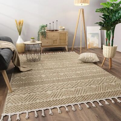Paco Home - Alfombra Pelo Corto Motivo Boho Chic - 240x340 cm - Alfombra Paco Home - Alfombra Pelo Corto Motivo Boho Chic - 240x340 cm - Alfombra