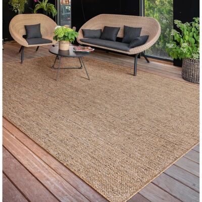 Alfombra Paco Home 120x160 cm Beige Pelo Corto - Decoración Interior/Exterior Alfombra Paco Home 120x160 cm Beige Pelo Corto - Decoración Interior/Exterior