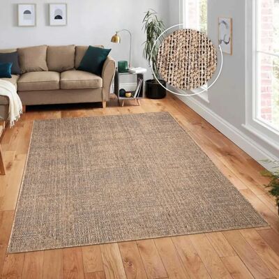 Paco Home - Alfombra Beige de Pelo Corto - Interior/Exterior Boho Chic 120x160cm Paco Home - Alfombra Beige de Pelo Corto - Interior/Exterior Boho Chic 120x160cm