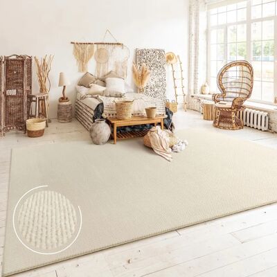 Alfombra PACO HOME Sevilla 521 - Beige, 120x160cm, Suave y Peluda Alfombra PACO HOME Sevilla 521 - Beige, 120x160cm, Suave y Peluda
