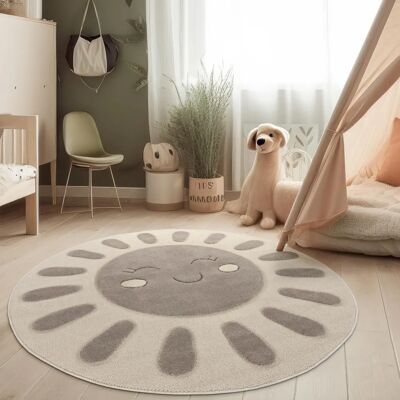 Paco Home - Tappeto Rotondo per Bambini - Superficie Morbida 3D - Ø 160cm Paco Home - Tappeto Rotondo per Bambini - Superficie Morbida 3D - Ø 160cm