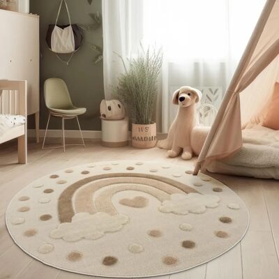 Tappeto Circolare Bimbi Paco Home - Effetto 3D Morbido - 120cm - Camera Tappeto Circolare Bimbi Paco Home - Effetto 3D Morbido - 120cm - Camera