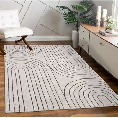 PACO HOME Tuana 215 Grauer Teppich - Rechteckig, Geometrisch, Kurzflor PACO HOME Tuana 215 Grauer Teppich - Rechteckig, Geometrisch, Kurzflor