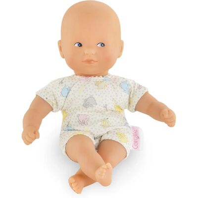 Corolle Mini Calin Kanin Babydukke - Liten 8" Mykt Kropp med Blå Øyne og Kanin Mønster Outfit - Dukke Corolle Mini Calin Kanin Babydukke - Liten 8" Mykt Kropp med Blå Øyne og Kanin Mønster Outfit - Dukke