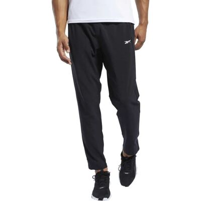 Reebok Men Black Slim Fit Track Pants - Sportwear Reebok Men Black Slim Fit Track Pants - Sportwear
