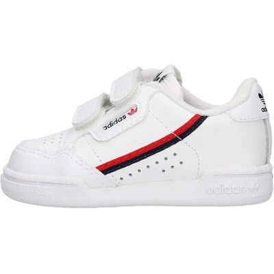 Tênis de corrida para crianças Adidas Continental 80 - Tênis infantil branco/branco/escarlate 3 US Tênis de corrida para crianças Adidas Continental 80 - Tênis infantil branco/branco/escarlate 3 US