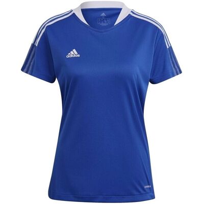 Adidas Tiro 21 Blå tränings-T-shirt Adidas Tiro 21 Blå tränings-T-shirt