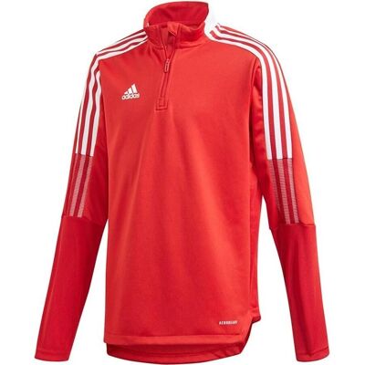 adidas Tiro 21 Koszulka treningowa młodzieżowa Czerwona - Bluza adidas Tiro 21 Koszulka treningowa młodzieżowa Czerwona - Bluza