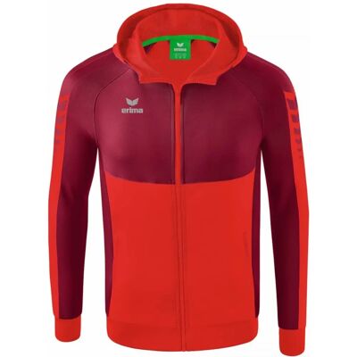 ERIMA Heren Six Wings Trainingsjacke met Capuchon - Rood, L ERIMA Heren Six Wings Trainingsjacke met Capuchon - Rood, L