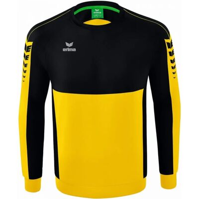 Erima Six Wings Sweatshirt - Gul/Svart - XL Erima Six Wings Sweatshirt - Gul/Svart - XL